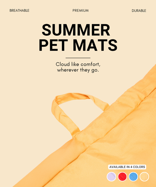 Coloured Pet Mat - Yellow