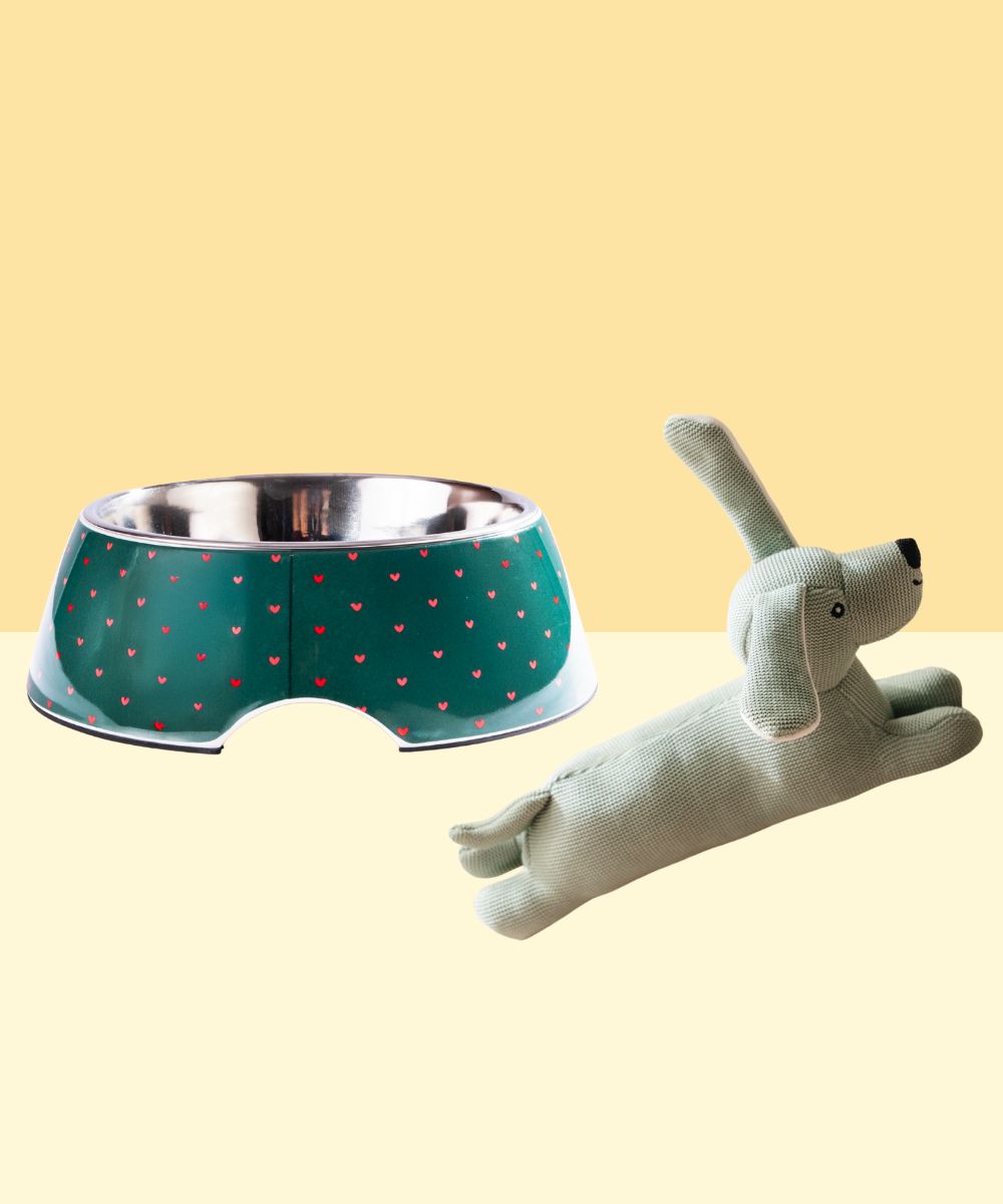 Super Saver Heart Bowl & Cheerful Pup Toy