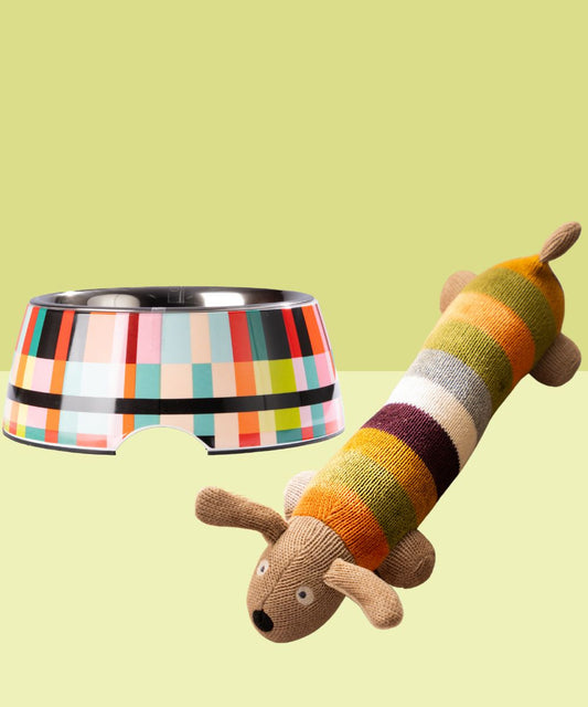 Super Saver Abstract Bowl & Long Plush Toy